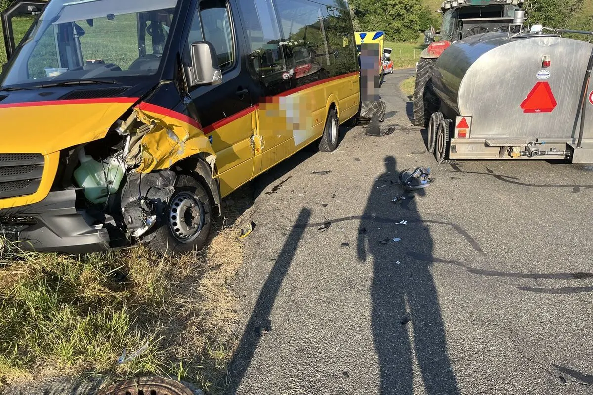 Unfall heute in Kleinlützel SO – Eine Person erheblich verletzt
