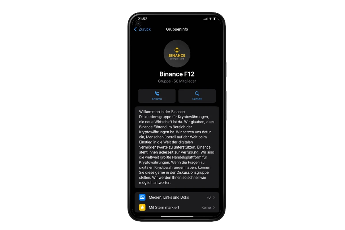 Betrug auf WhatsApp - Angebliche Mitarbeiter von Binance