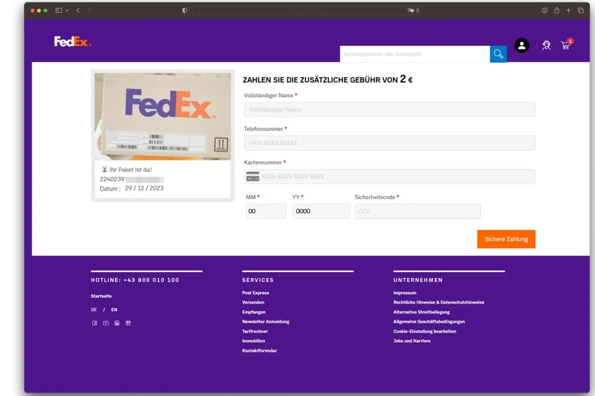 Betrüger am Werk - FedEx-Pakete locken in Phishing-Falle - Schützen Sie Ihre Daten!