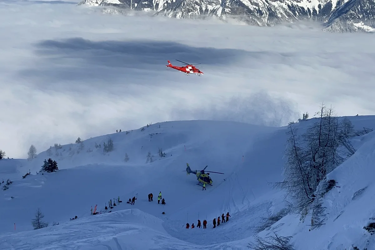 Bad Ragaz SG - Lawine auf dem Snowboard ausgelöst?