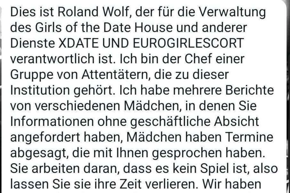 Todesdrohung nach Anklicken eines Links 