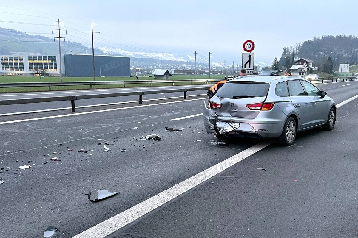  A8/Sarnen OW - Vollsperrung der A8 nach Unfall