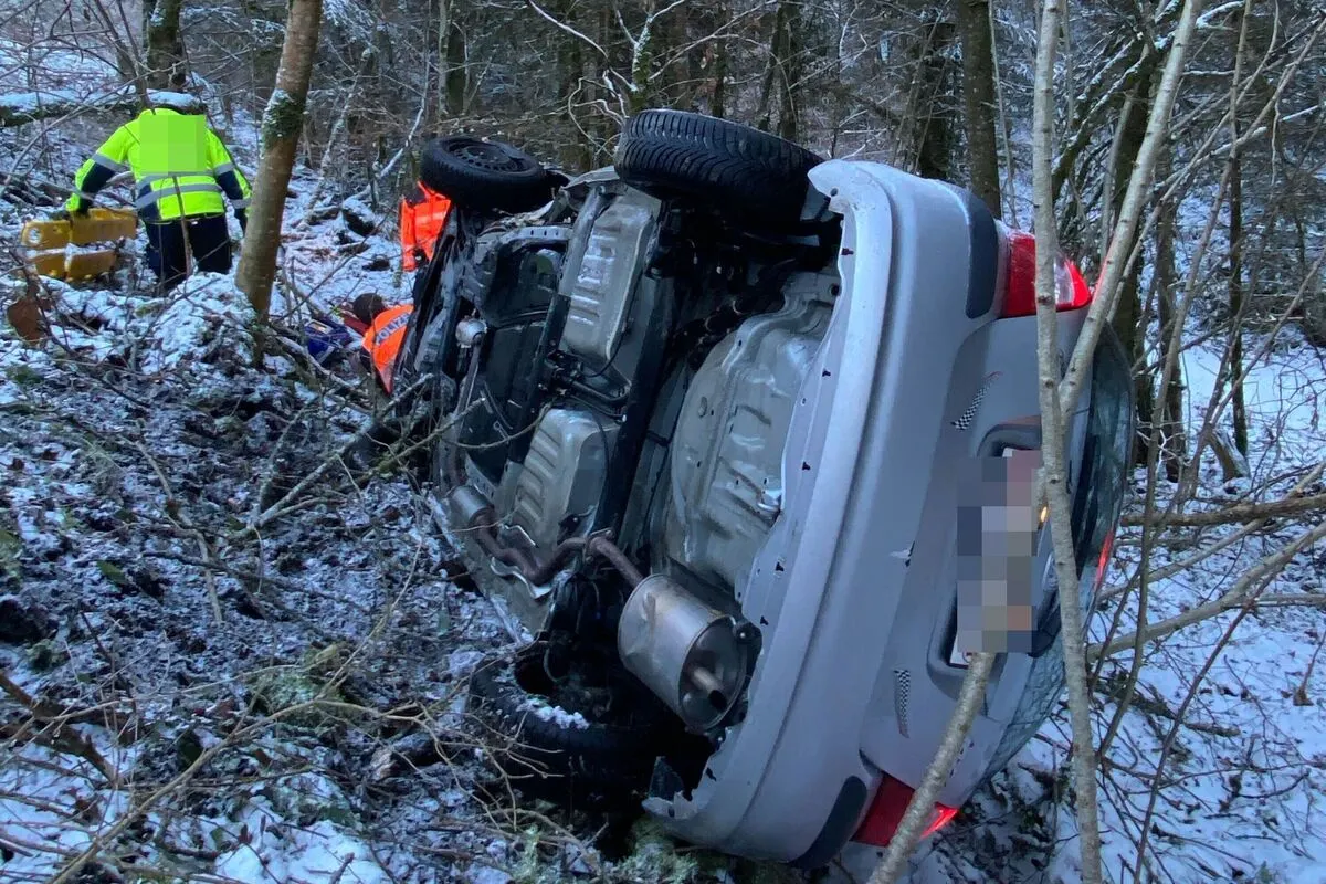 Unfall in Himmelried SO - Böschung hinabgestürzt