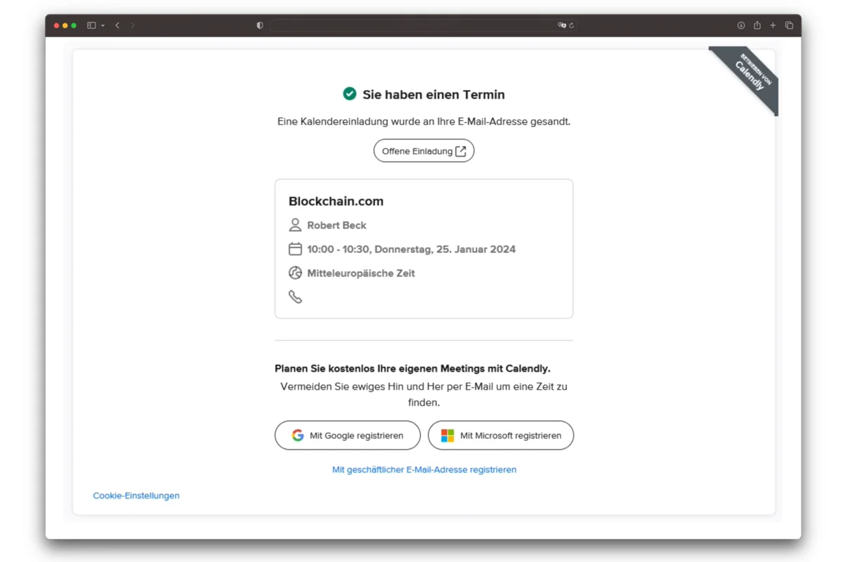 Angeblich eingefrorene Konten auf Blockchain.com
