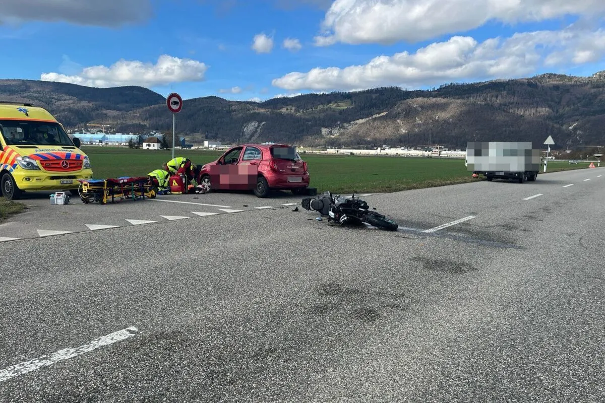 Unfall in Neuendorf SO - Motorradlenker übersehen