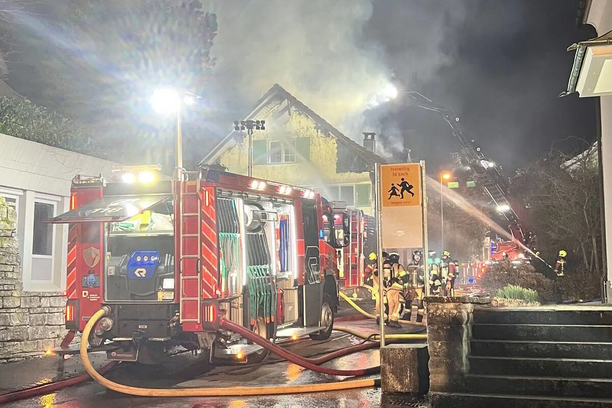 Staad SG - 61-Jähriger bei Brand verletzt