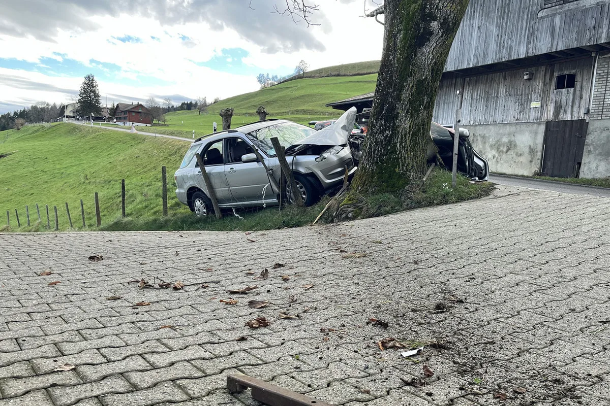 Schwarzenberg LU - 19-Jähriger bei Unfall im Auto eingeklemmt 