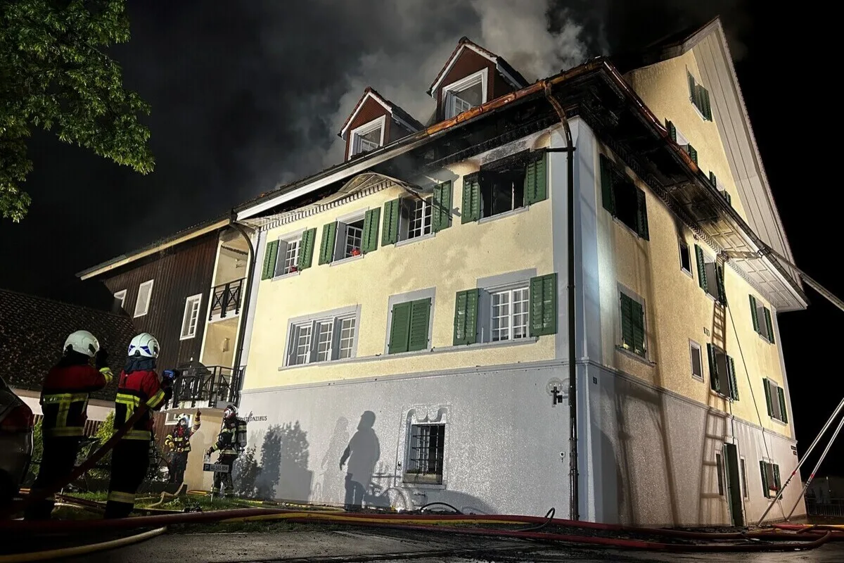 Merenschwand AG - Acht Personen bei Brand verletzt