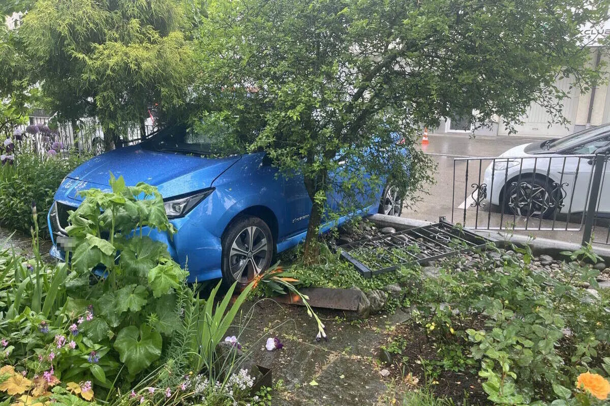 Wil SG - Fahrunfähig Gartenzaun durchbrochen 