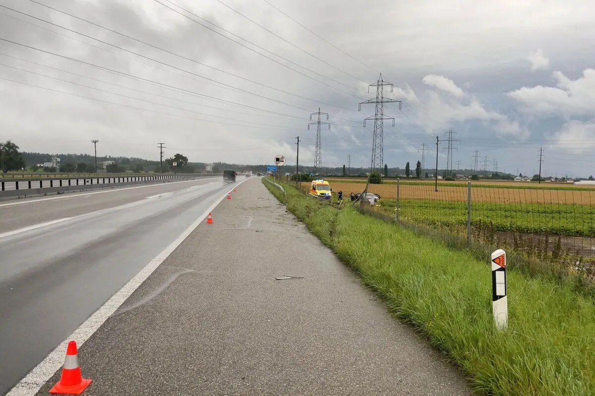 Niederbipp BE - Wildschutzzaun bei Unfall durchbrochen 