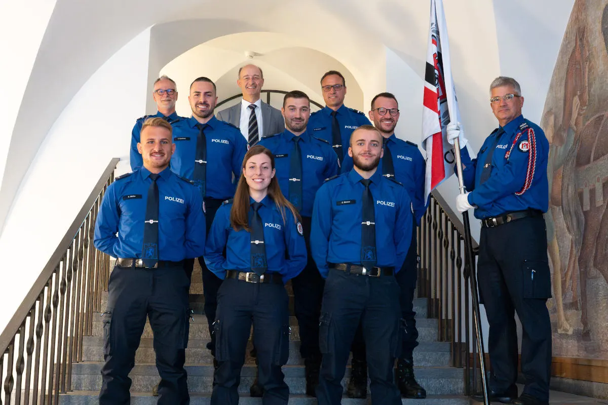 Chur GR - Vereidigung von Polizistinnen und Polizisten der Stadtpolizei
