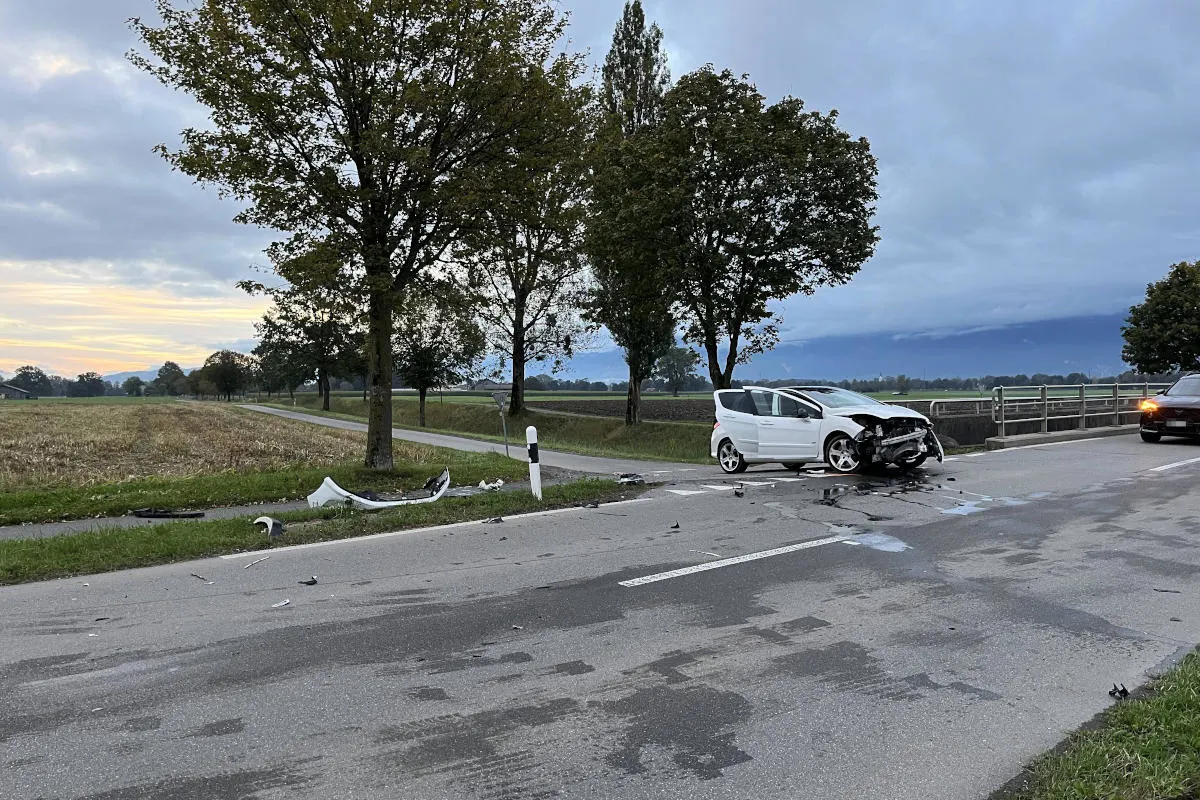 Altstätten SG – Zwei Autos kollidiert