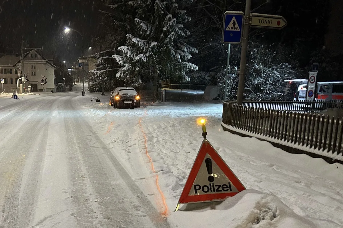 Appenzell Ausserrhoden – Mehrere Verkehrsunfälle während des starken Schneefalls