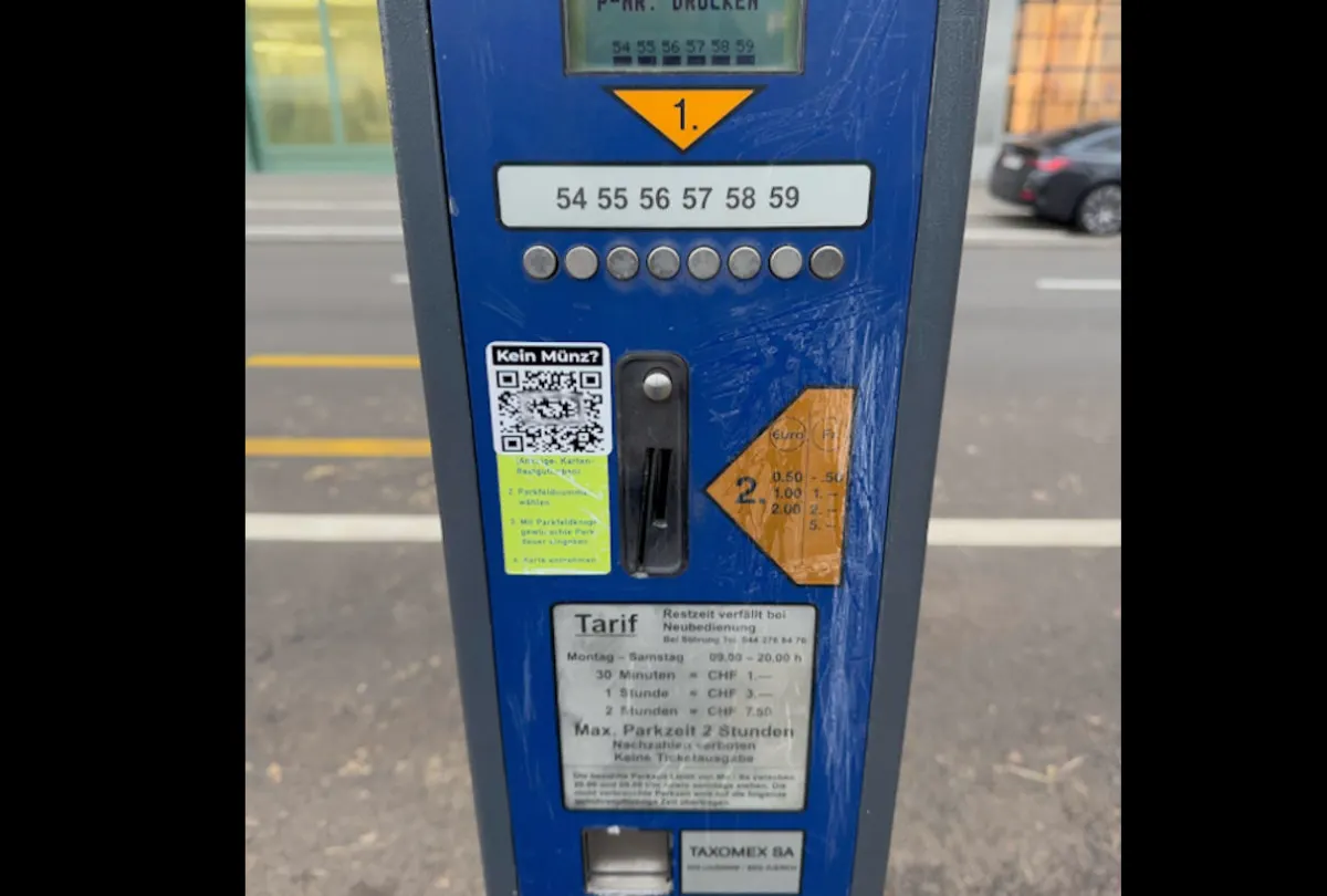 Stadt Zürich – Gefälschte QR-Codes bei Parkuhren