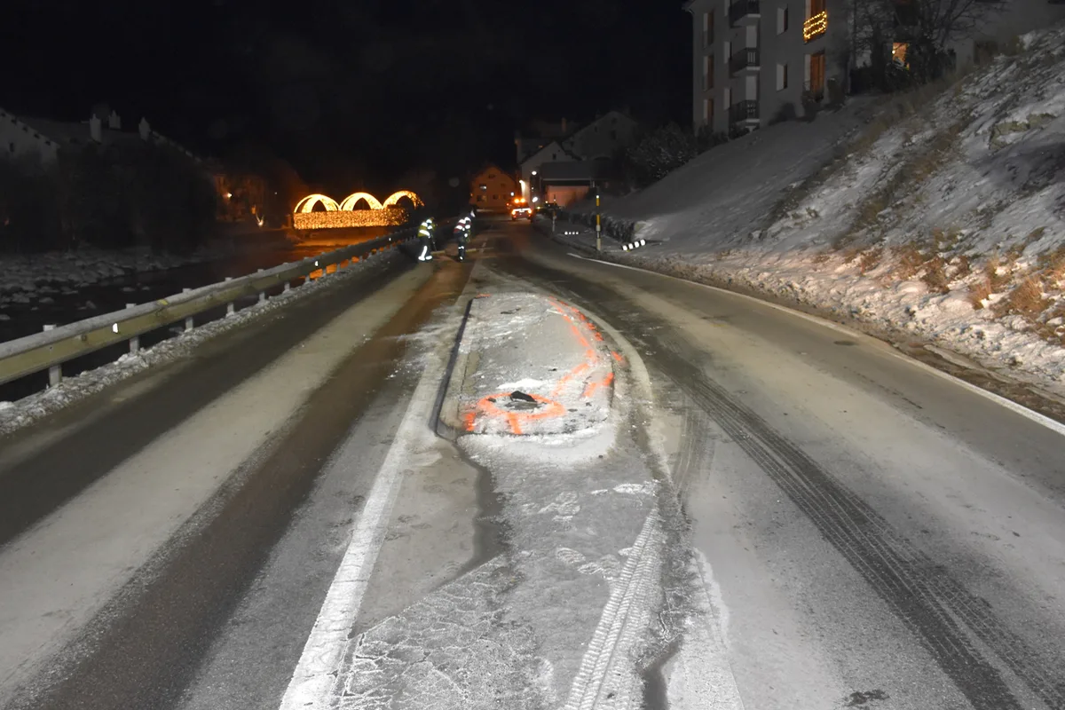 La Punt Chamues-ch GR – Atemlufttest nach Unfall positiv 