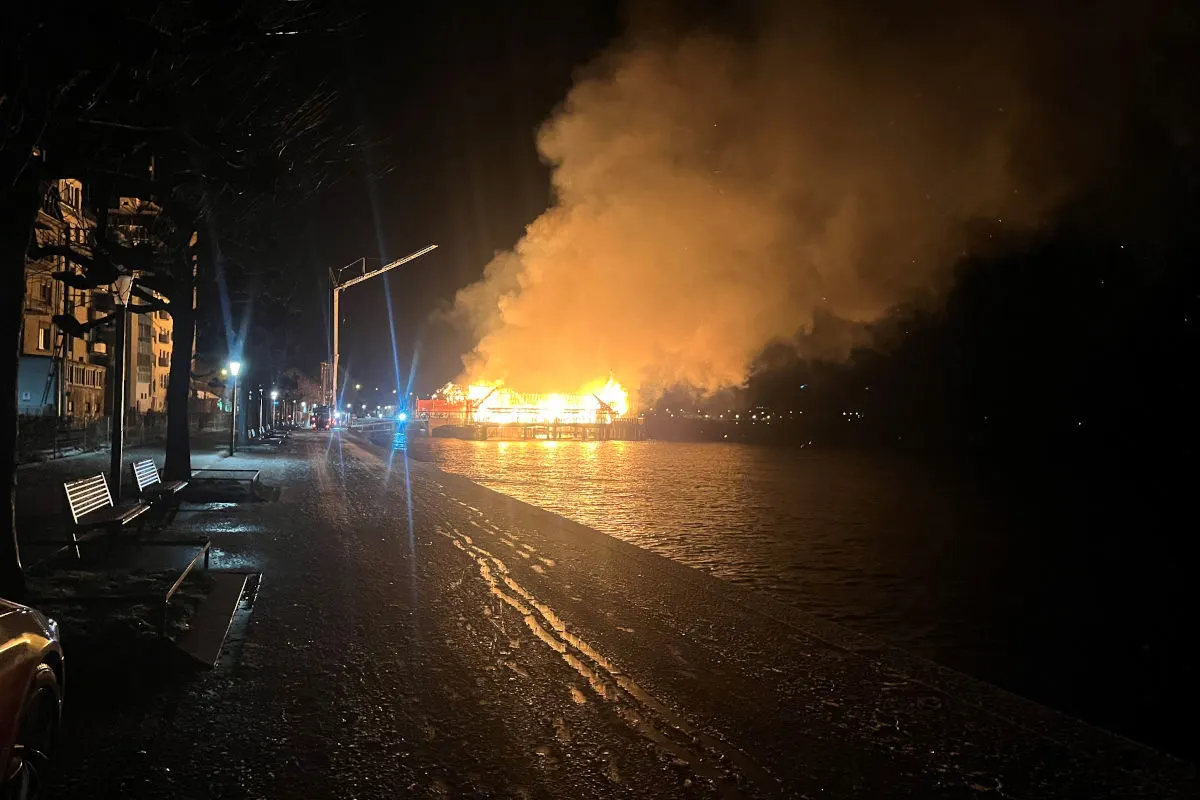 Rorschach SG – Historische  Badhütte bei Brand zerstört