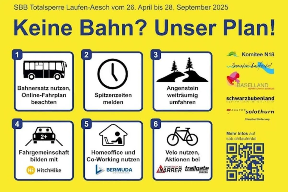 Fünfmonatige To­tal­sper­re im Lau­fen­tal BL