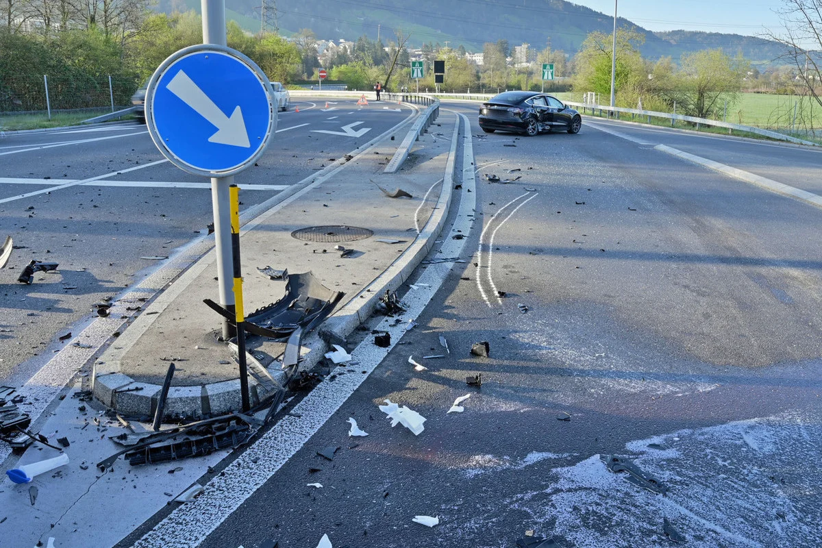 Heftiger Unfall in Inwil LU 