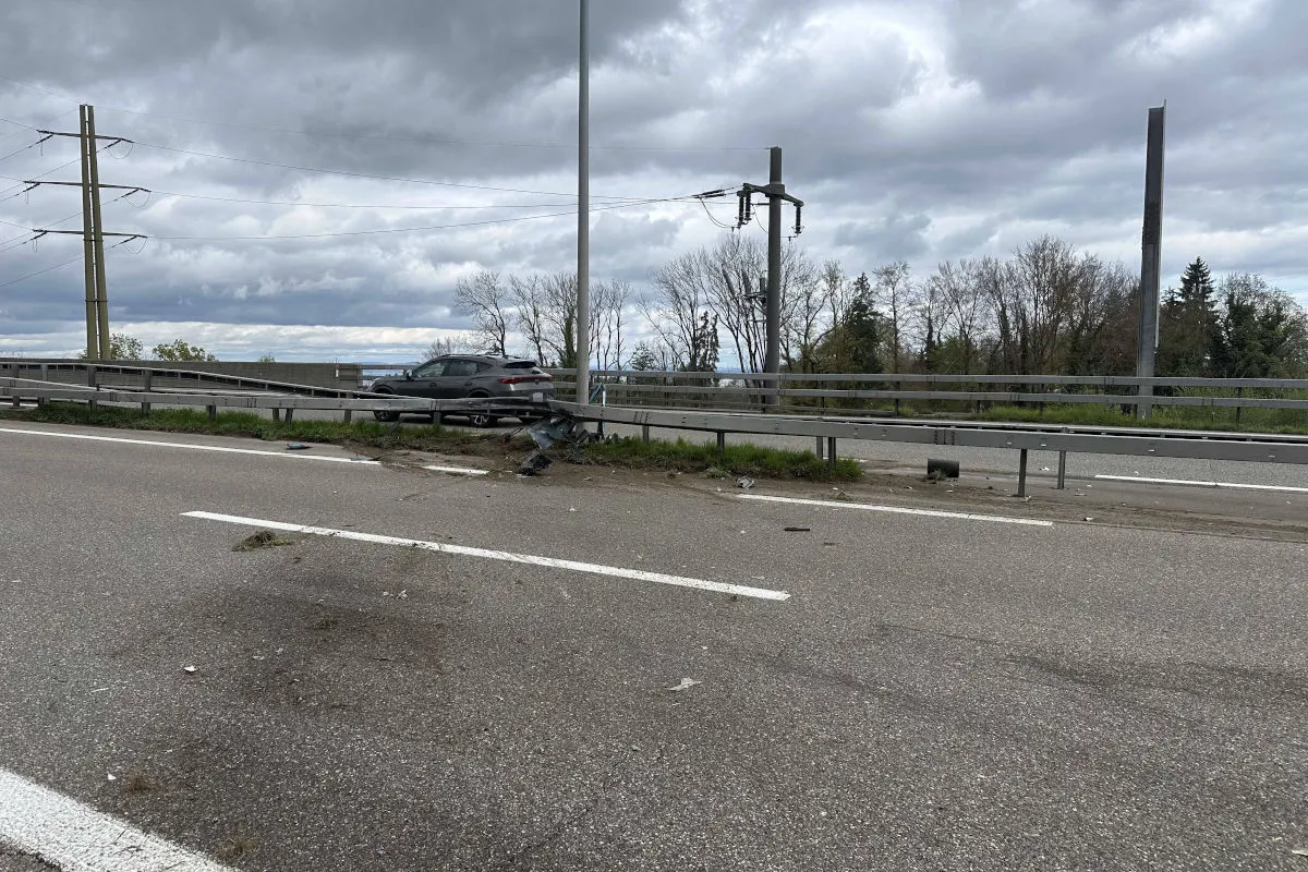 A1 Goldach SG – Mann bei Selbstunfall auf der Autobahn verletzt