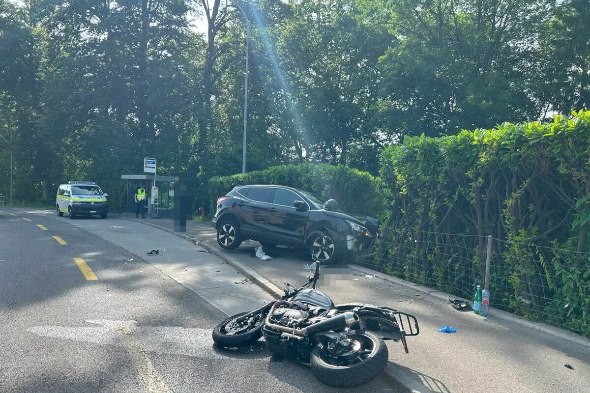 Gebenstorf AG – Motorradfahrer bei Frontalkollision schwer verletzt