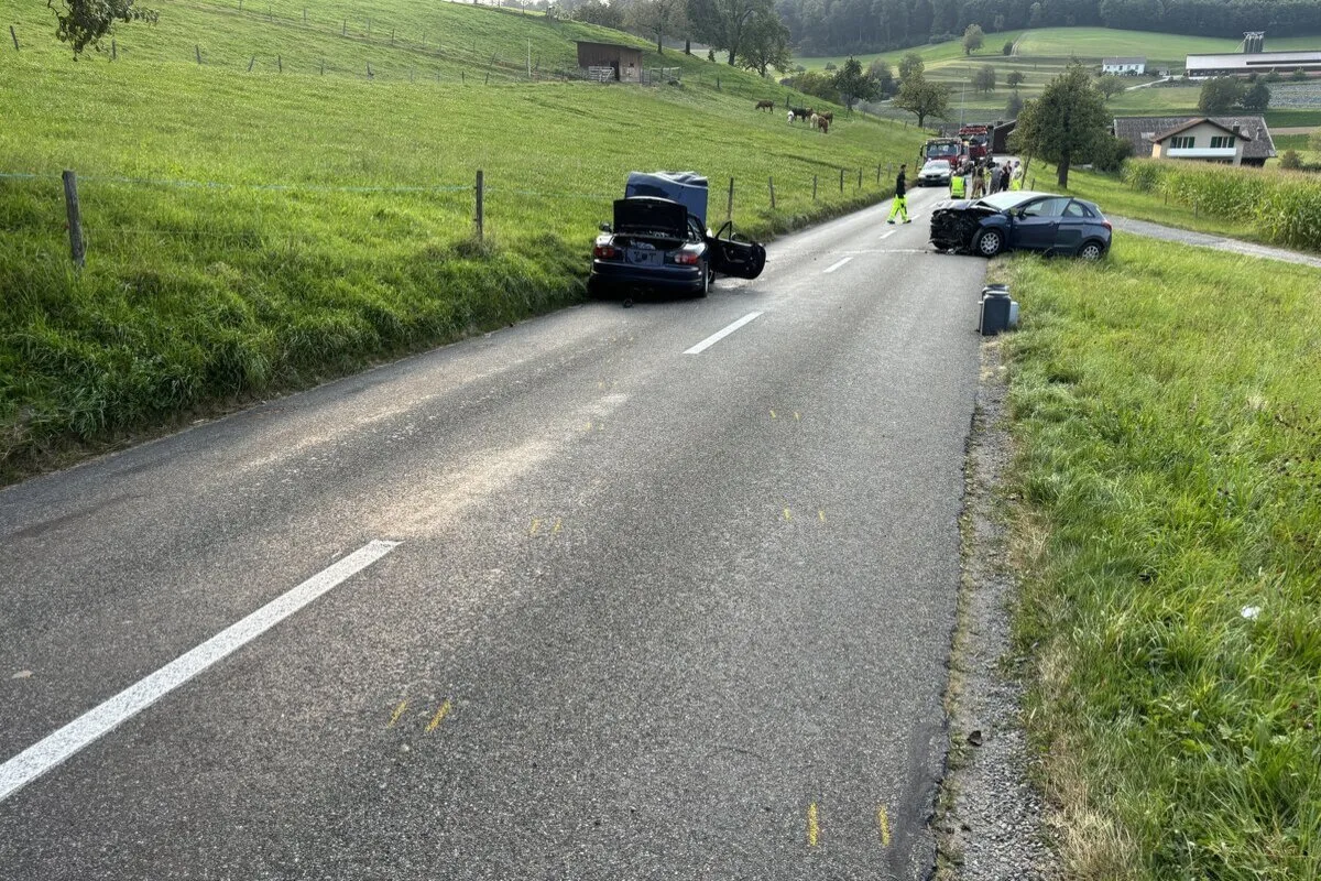 Unfall in Ammerswil AG – 18-Jähriger verursacht Frontalkollision