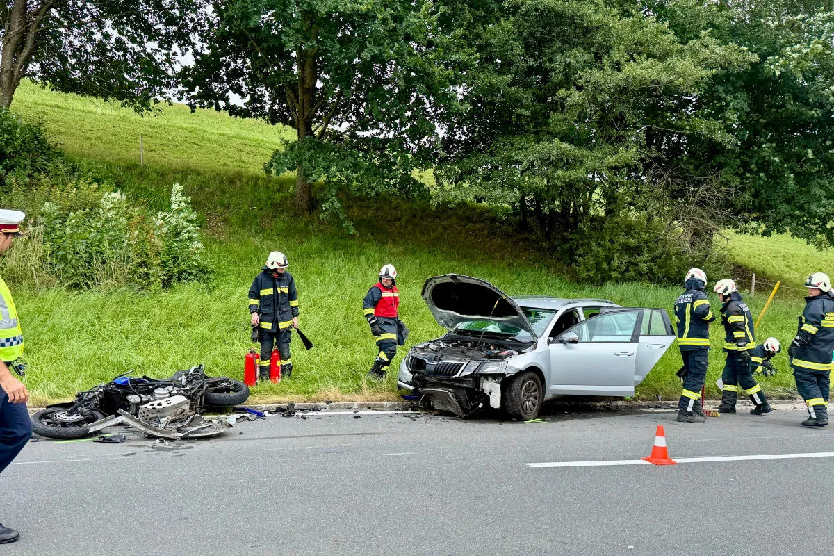 Tiefgraben OÖ – Motorradfahrer bei Unfall verletzt