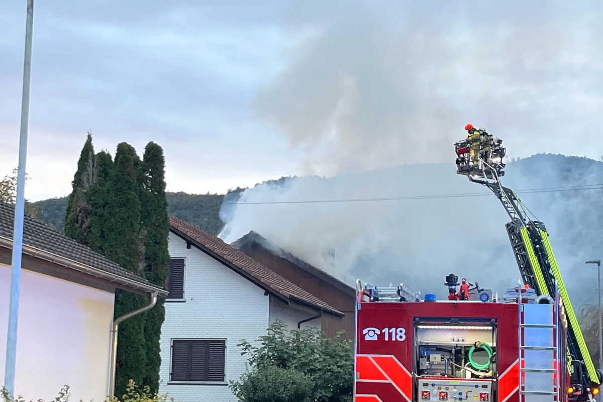 Egerkingen SO – Einfamilienhaus in Brand