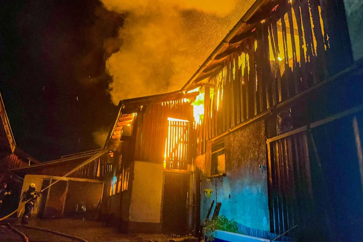 Geretsberg OÖ – Landwirtschaftliches Anwesen in Brand
