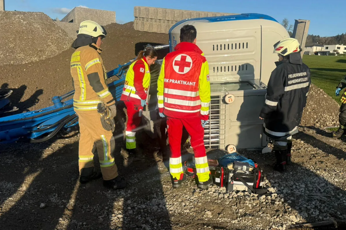 Hohenweiler V – Baggerführer bei Unfall auf Baustelle verletzt