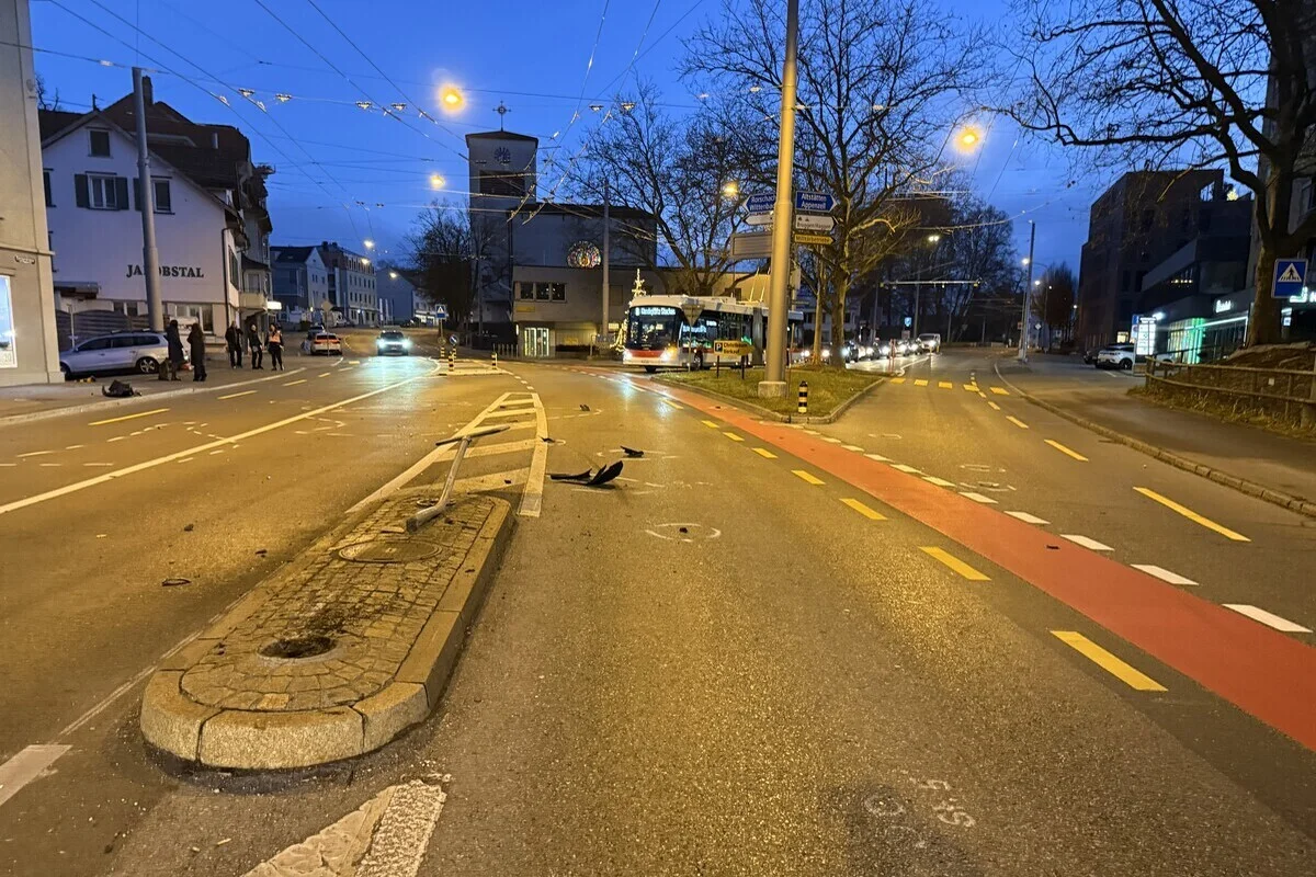 St. Gallen – Fahrunfähiger Lenker verursacht Unfall