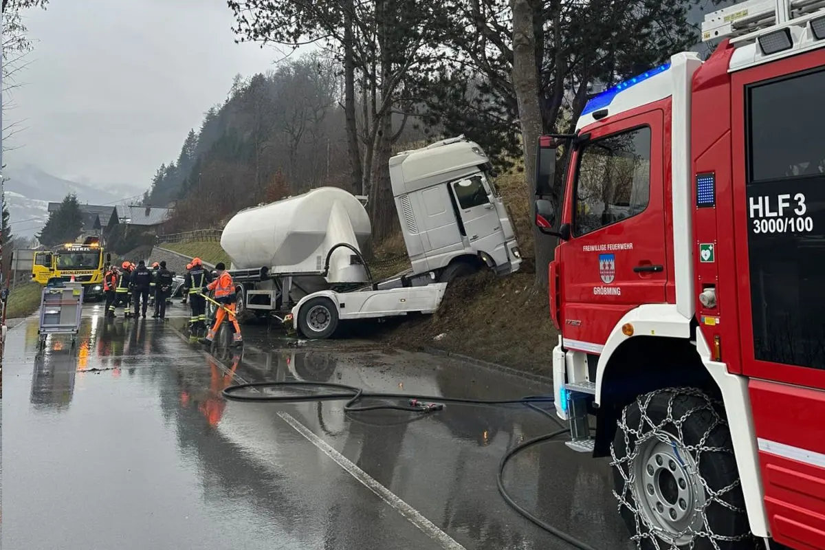 Gröbming – Unfall zwischen Pkw und Lkw
