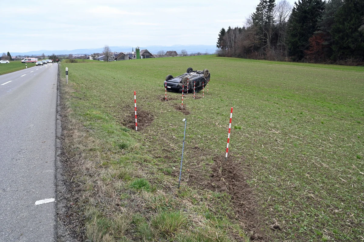 Hohenrain LU – Alkoholisierte Lenkerin verunfallt