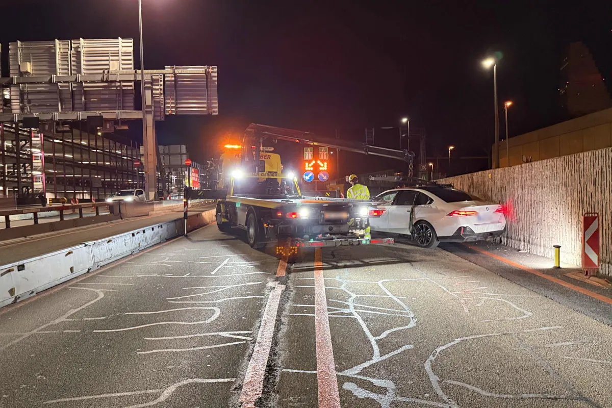 A2 Basel – Fünf Verletzte bei Unfall am Schwarzwaldtunnel