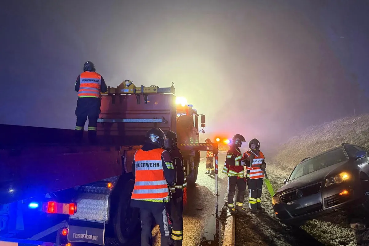 Melk – Unfall bei dichtem Nebel auf der A1