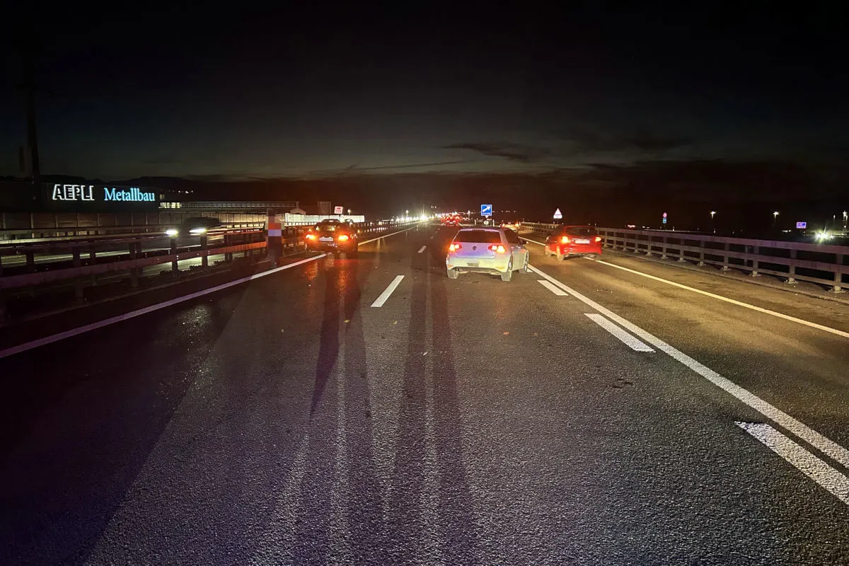 A1 Gossau SG – Drei Unfälle innert kurzer Zeit im Feierabendverkehr