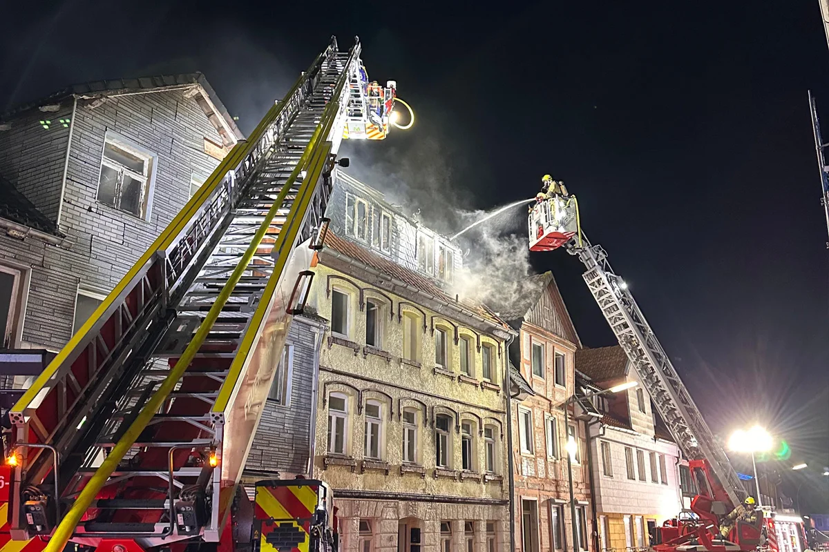 Helmstedt – Fünf Personen bei Großbrand gerettet