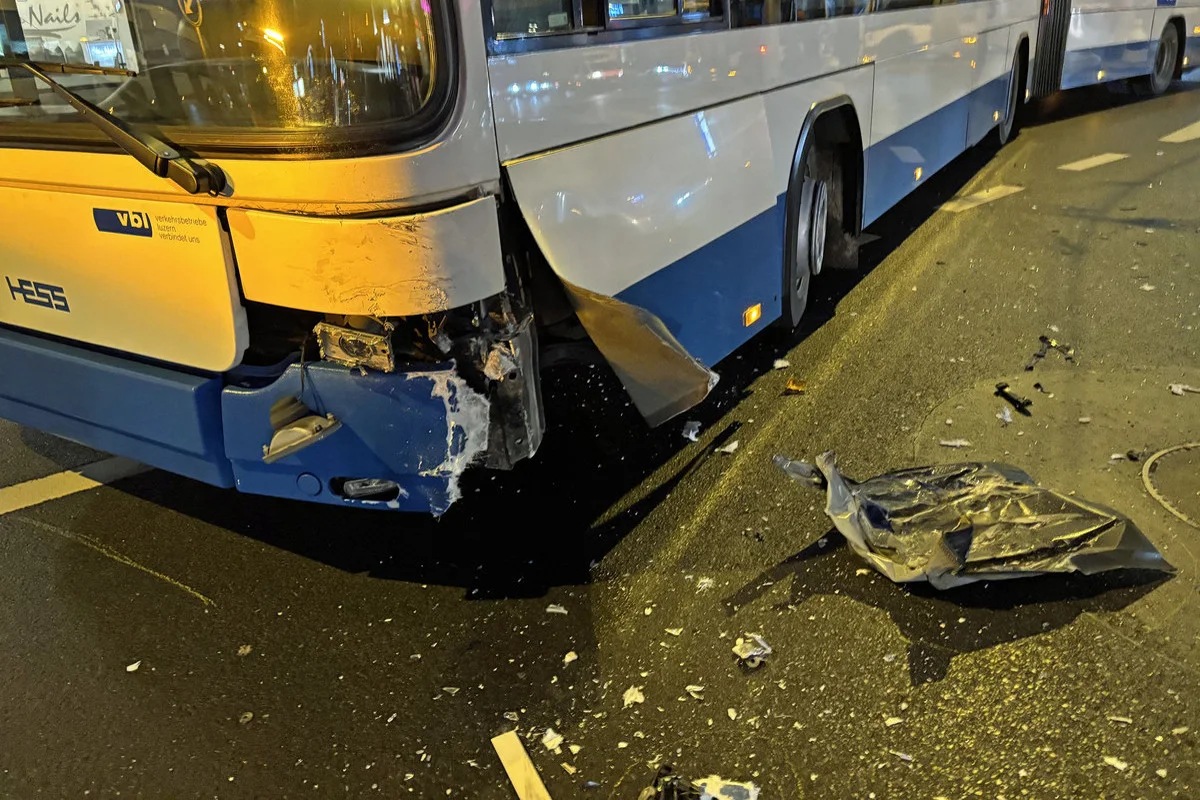 Luzern – Bus-Unfall legt Morgenverkehr lahm