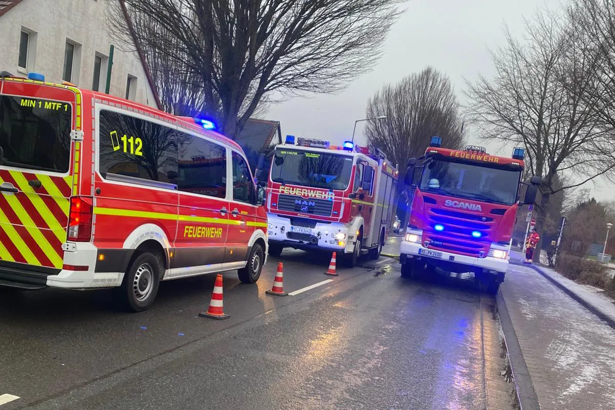 Minden – Großbrand zerstört Druckerei und Autowerkstatt