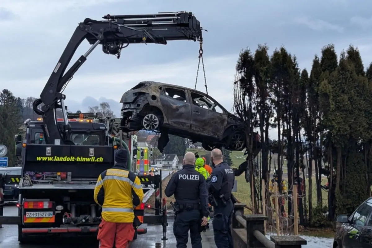 Pfäffikon ZH – Auto und Hecke in Brand geraten