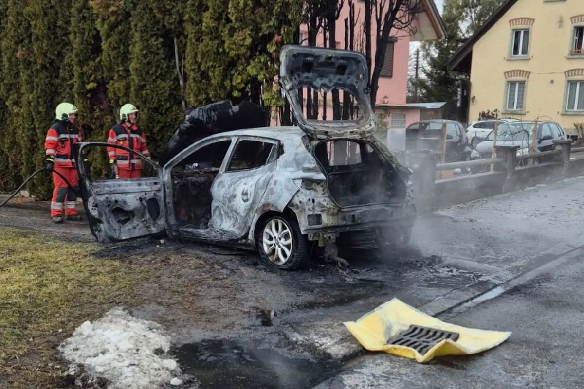 Pfäffikon ZH – Auto und Hecke in Brand geraten