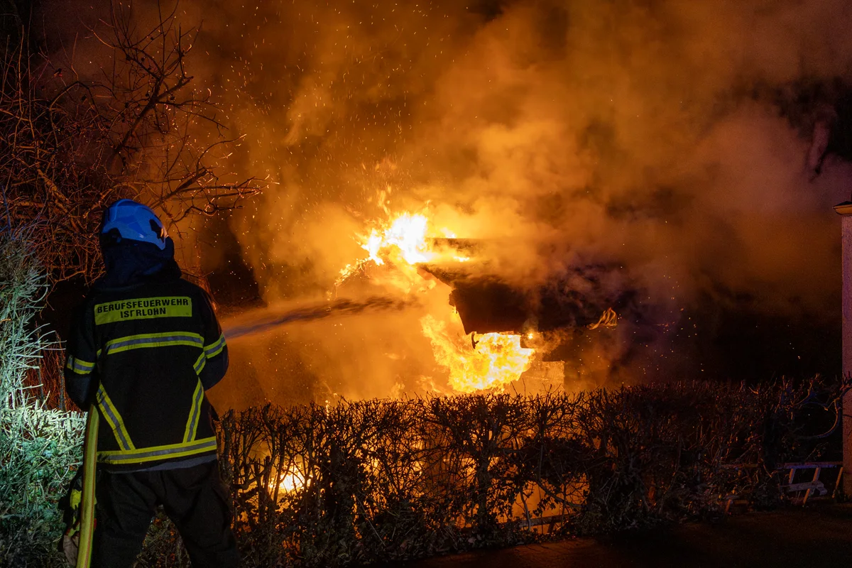 Iserlohn – Gartenhütte bei Brand zerstört