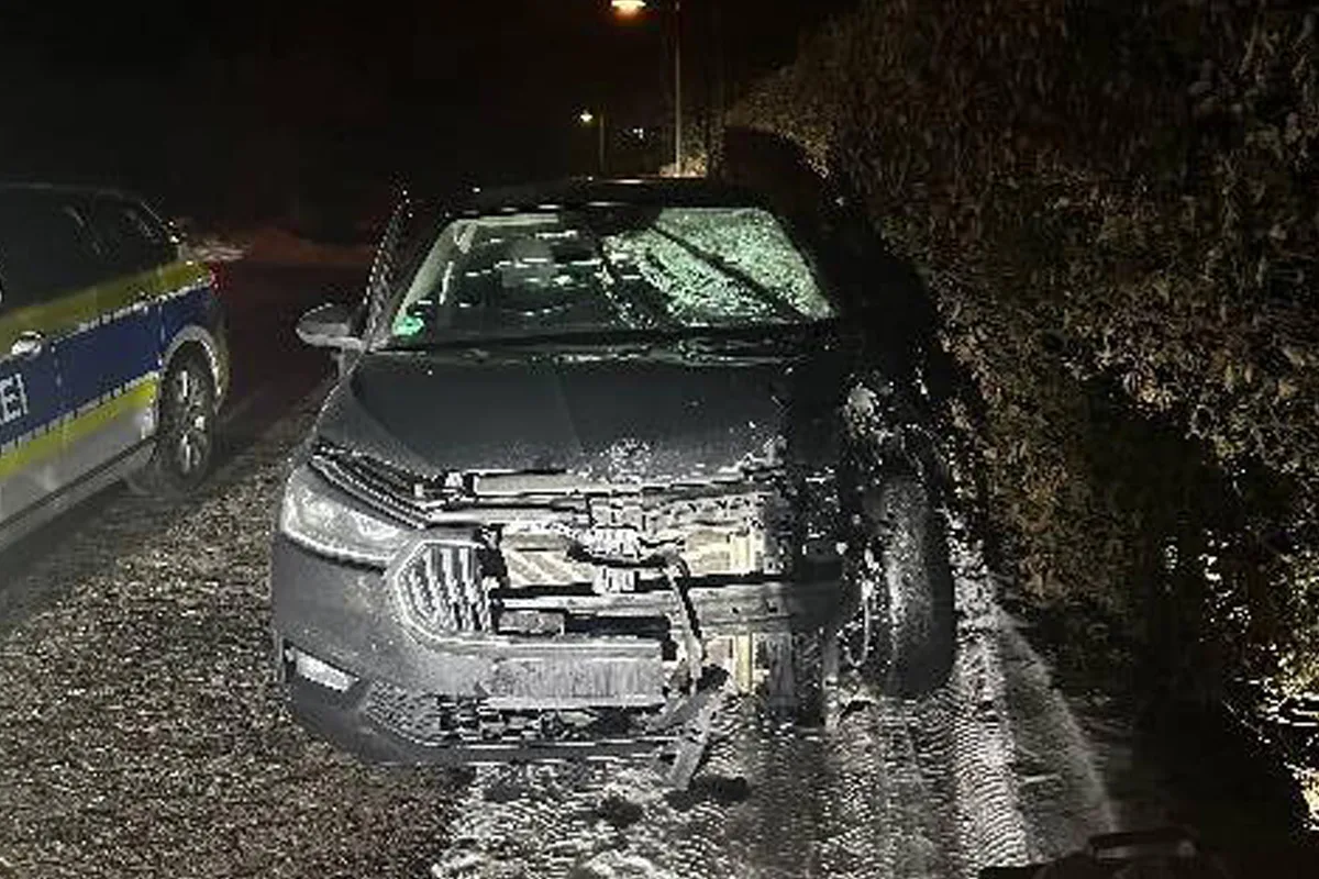 Buxtehude – Fahrer rammt Ampel und begeht Unfallflucht