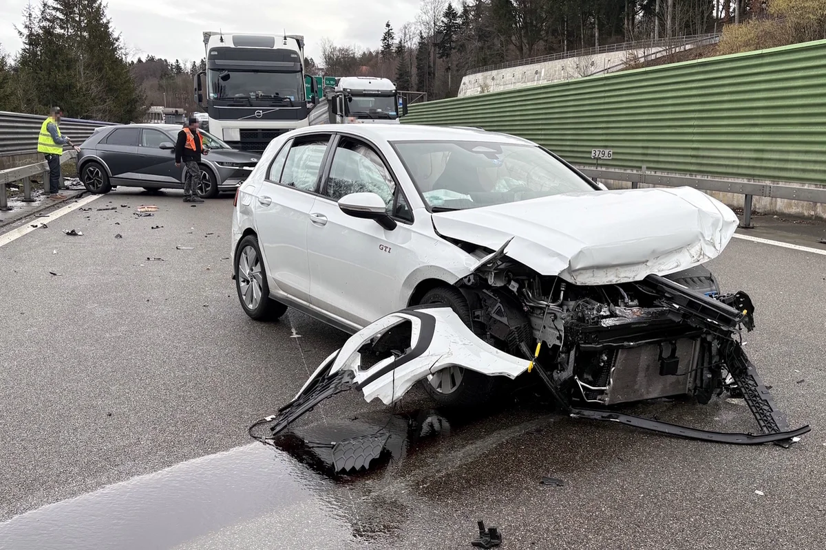 St.Gallen – Unfall auf A1 führt zu langem Rückstau
