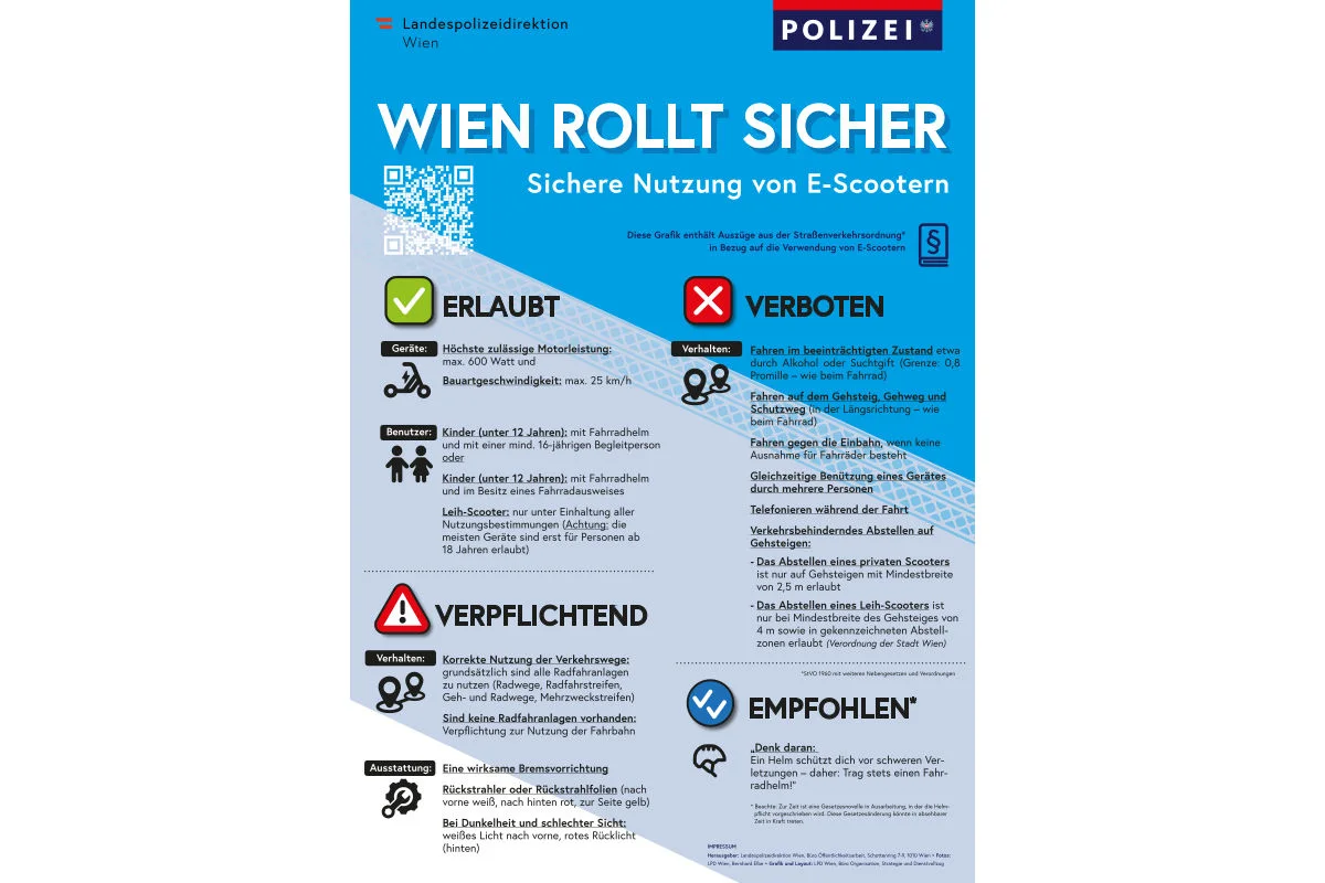 Wien – Polizei geht gegen manipulierte E-Scooter vor