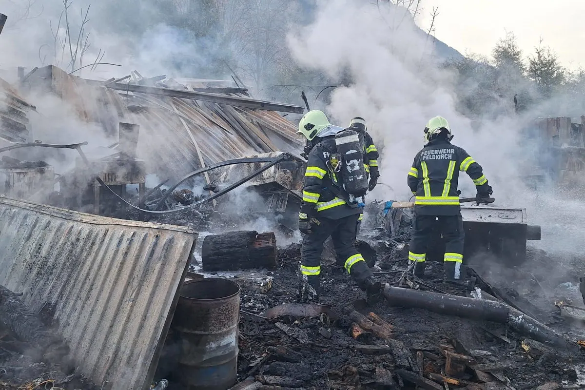 Feldkirch – Schopf in Brand geraten