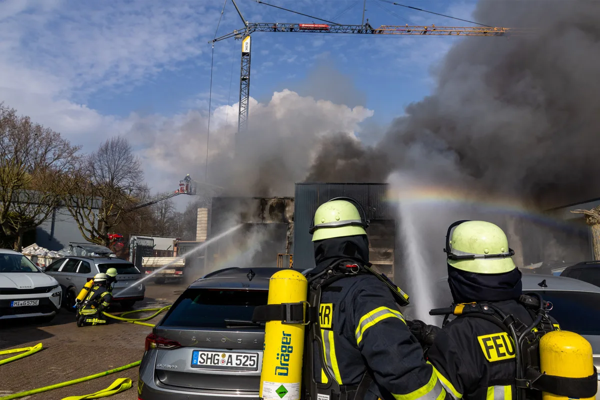 Porta Westfalica – Großbrand zerstört Kfz-Werkstatt