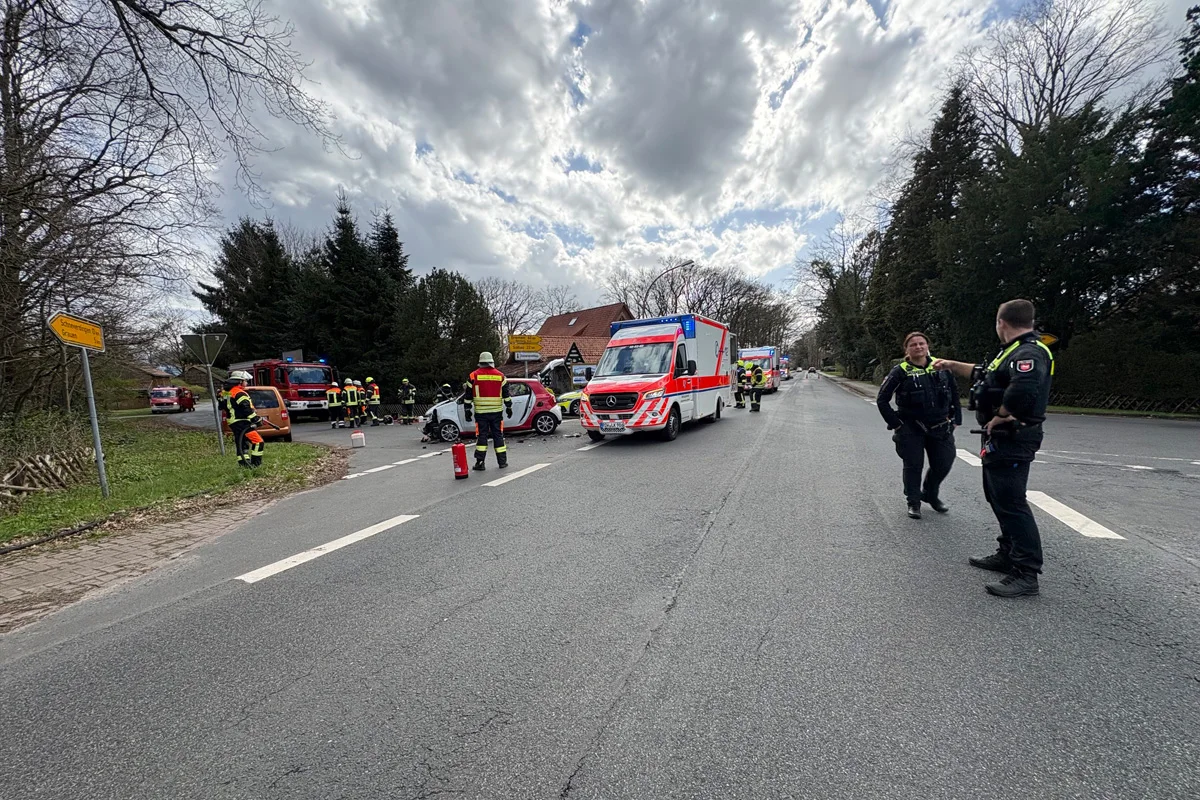 Hemslingen – Unfall mit schwerverletzter Beifahrerin