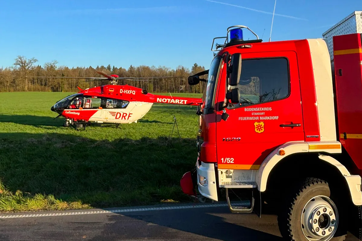 Markdorf – Zwei Verletzte nach frontalem Unfall