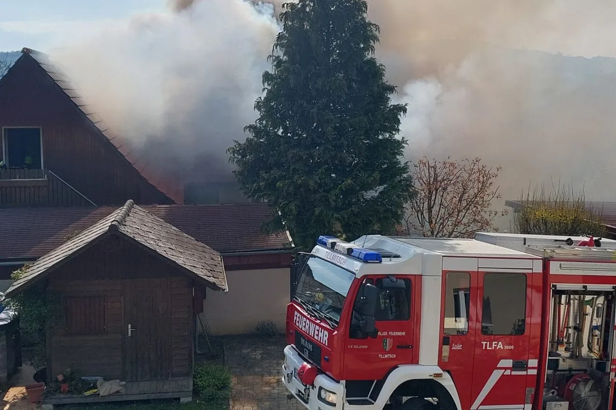Tillmitsch – Ein Verletzter nach Brand von Wohnhaus