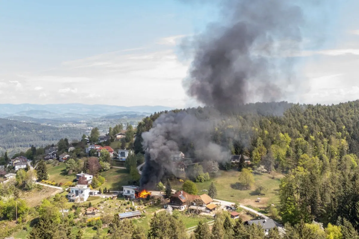 Keutschach – Wohngebäude in Brand
